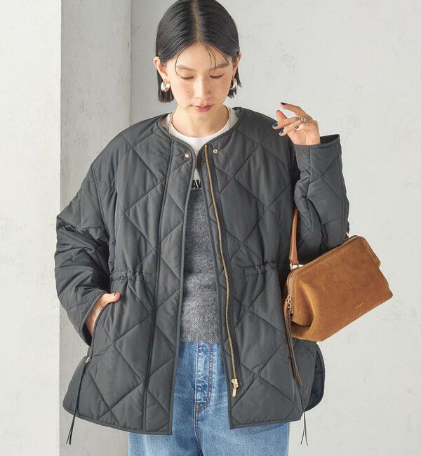 SHIPS for women「《予約》〈撥水加工/手洗い可能〉HEAT 中綿 キルティング ジップ ブルゾン」|ブルゾン・スタジャン|