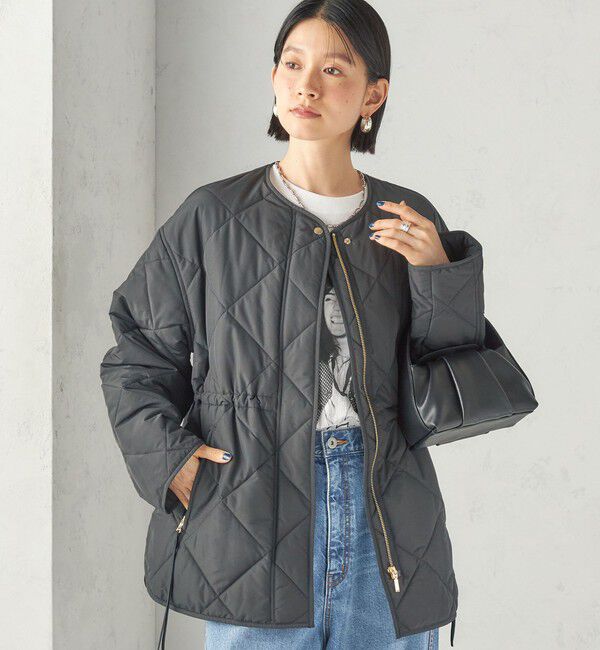 SHIPS for women「《予約》〈撥水加工/手洗い可能〉HEAT 中綿 キルティング ジップ ブルゾン」|ブルゾン・スタジャン|