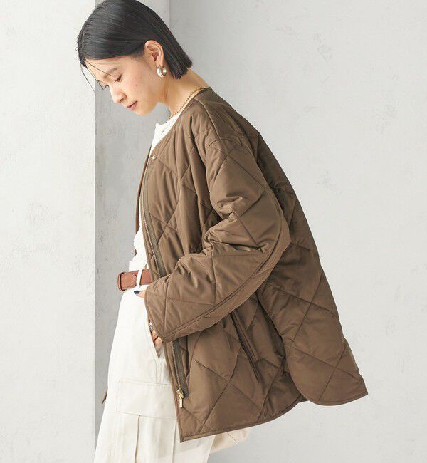 SHIPS for women「《予約》〈撥水加工/手洗い可能〉HEAT 中綿 キルティング ジップ ブルゾン」|ブルゾン・スタジャン|