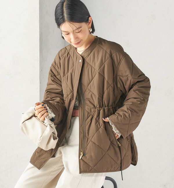 SHIPS for women「《予約》〈撥水加工/手洗い可能〉HEAT 中綿 キルティング ジップ ブルゾン」|ブルゾン・スタジャン|