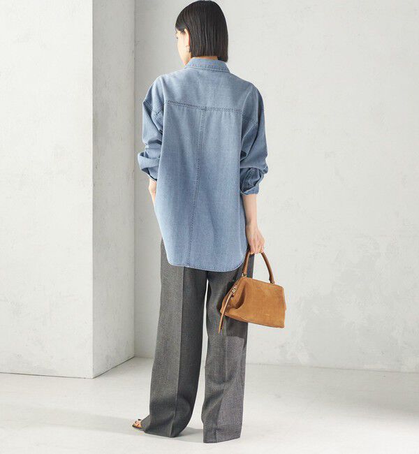 SHIPS for women「《予約》〈洗濯機可能〉7.8 oz デニム オーバー シャツ 」|シャツ・ブラウス|