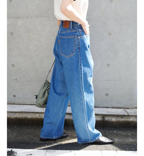 OUTDOOR PRODUCTS Usual Things「≪予約 追加≫ULTサマーデニムハイライズルーズ5PKT BLUE/NAVY」|デニム|