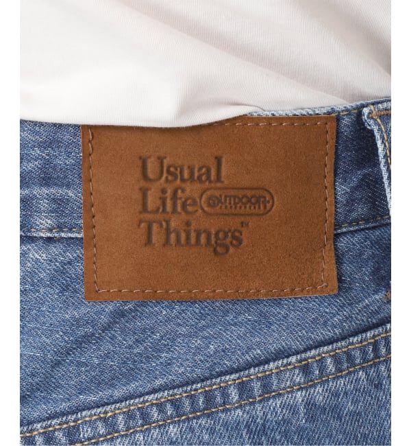 OUTDOOR PRODUCTS Usual Things「≪予約 追加≫ULTサマーデニムハイライズルーズ5PKT BLUE/NAVY」|デニム|