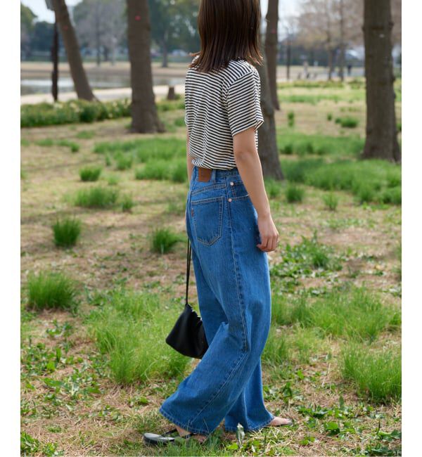 OUTDOOR PRODUCTS Usual Things「≪予約 追加≫ULTサマーデニムハイライズルーズ5PKT BLUE/NAVY」|デニム|