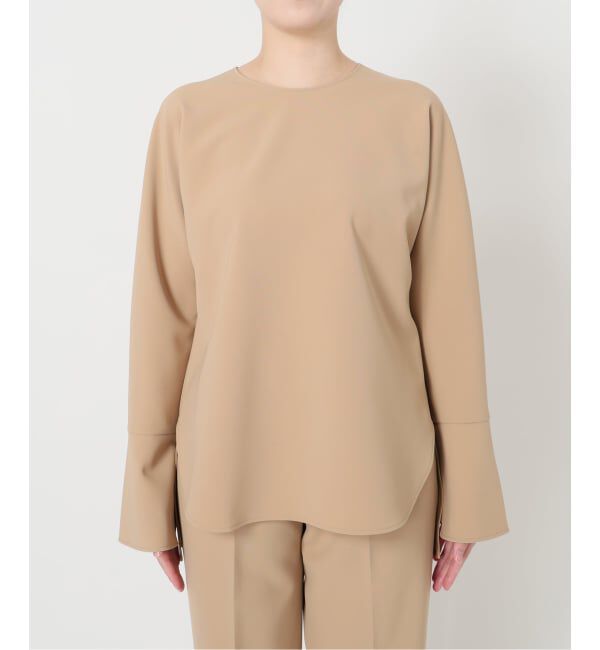 VERMEIL par iena「《追加》ダブルクロスストレッチ T-ブラウス」|シャツ・ブラウス|
