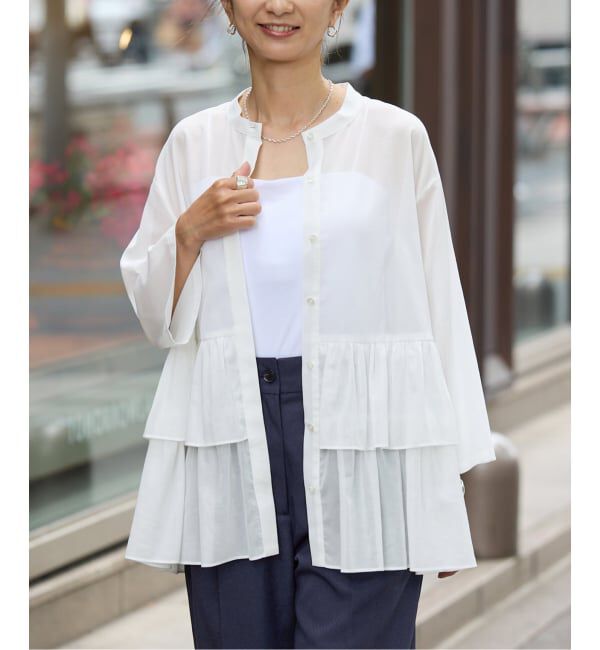 VERMEIL par iena「シアーティアードシャツ」|シャツ・ブラウス|