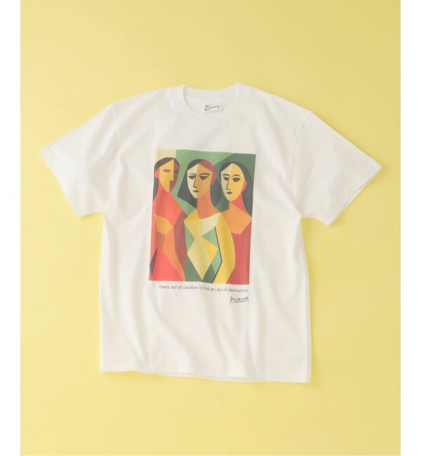 EDIFICE「Pablo Picasso(パブロ・ピカソ) 別注 アート プリント Tシャツ」|Tシャツ・カットソー|ベージュ