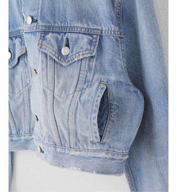 JOURNAL STANDARD「【HOLIDAY/ホリデイ】 DAMAGE DENIM PADDED SHOULDER JAC」|デニムジャケット|