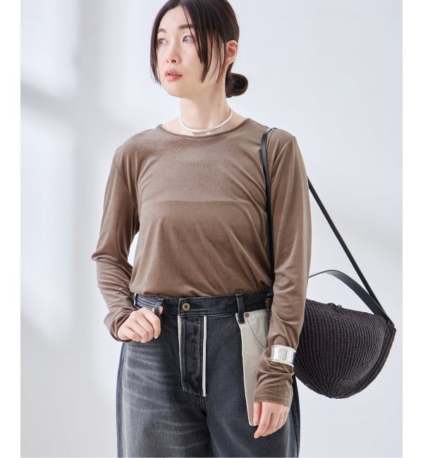journal standard L'essage「《追加予約》ベロアロングスリーブプルオーバー」|Tシャツ・カットソー|ブラウン