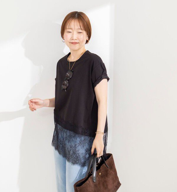 NOLLEY'S sophi「ウォッシャブル裾レースイレヘムＴシャツ」|Tシャツ・カットソー|