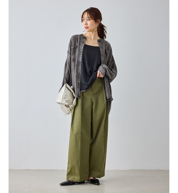 Rope&rsquo;Picnic「【emur/エミュール】パウダーシルクデニムドルマンブラウス/セットアップ」|シャツ・ブラウス|