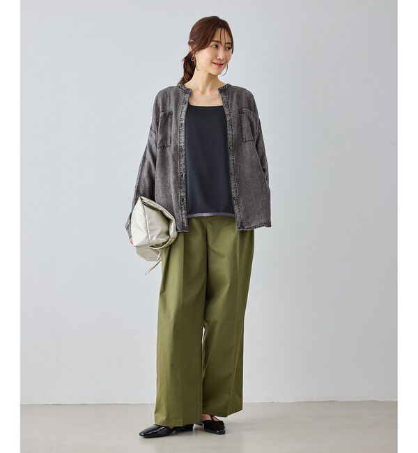 Rope&rsquo;Picnic「【emur/エミュール】パウダーシルクデニムドルマンブラウス/セットアップ」|シャツ・ブラウス|