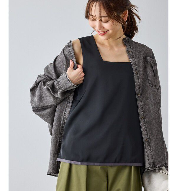 Rope&rsquo;Picnic「【emur/エミュール】パウダーシルクデニムドルマンブラウス/セットアップ」|シャツ・ブラウス|
