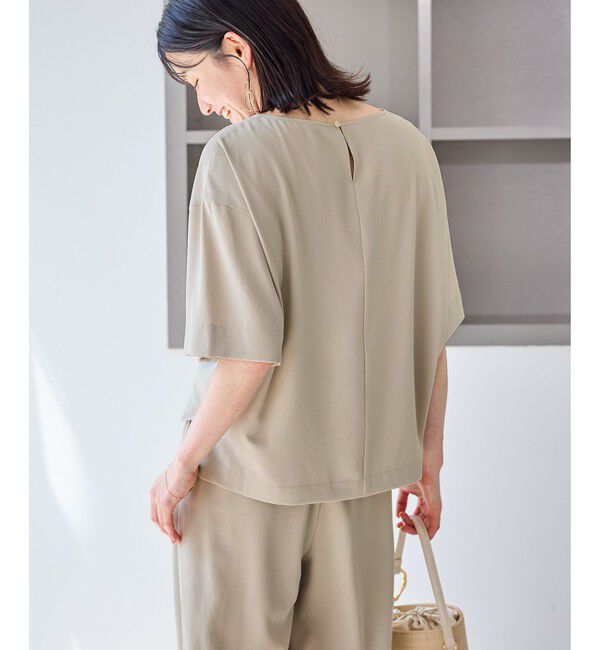 Rope&rsquo;Picnic「【一部店舗限定】ジョーゼットTeeブラウス/UVケア・接触冷感・防シワ」|シャツ・ブラウス|