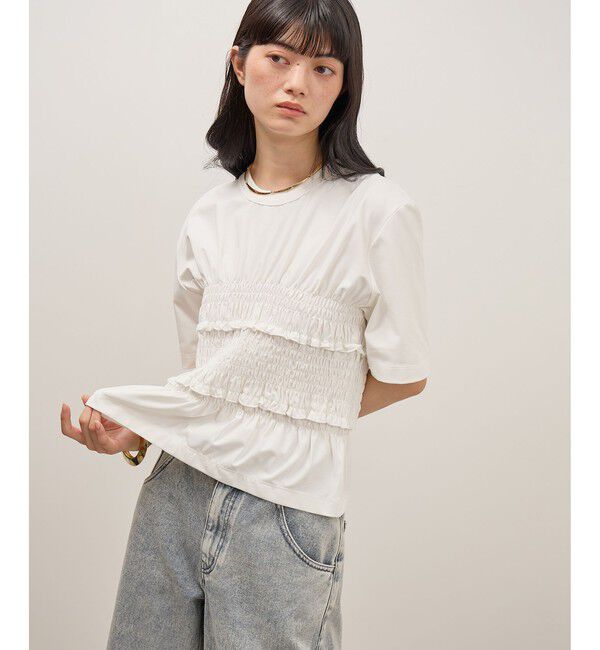 ADAM ET ROPE'「ロゴシャーリングTEE/接触冷感/UVカット/防シワ/遮熱」|Tシャツ・カットソー|