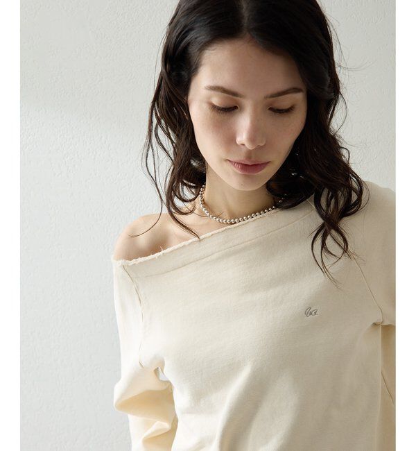  「オフショル刺繍プルオーバー」|Tシャツ・カットソー|