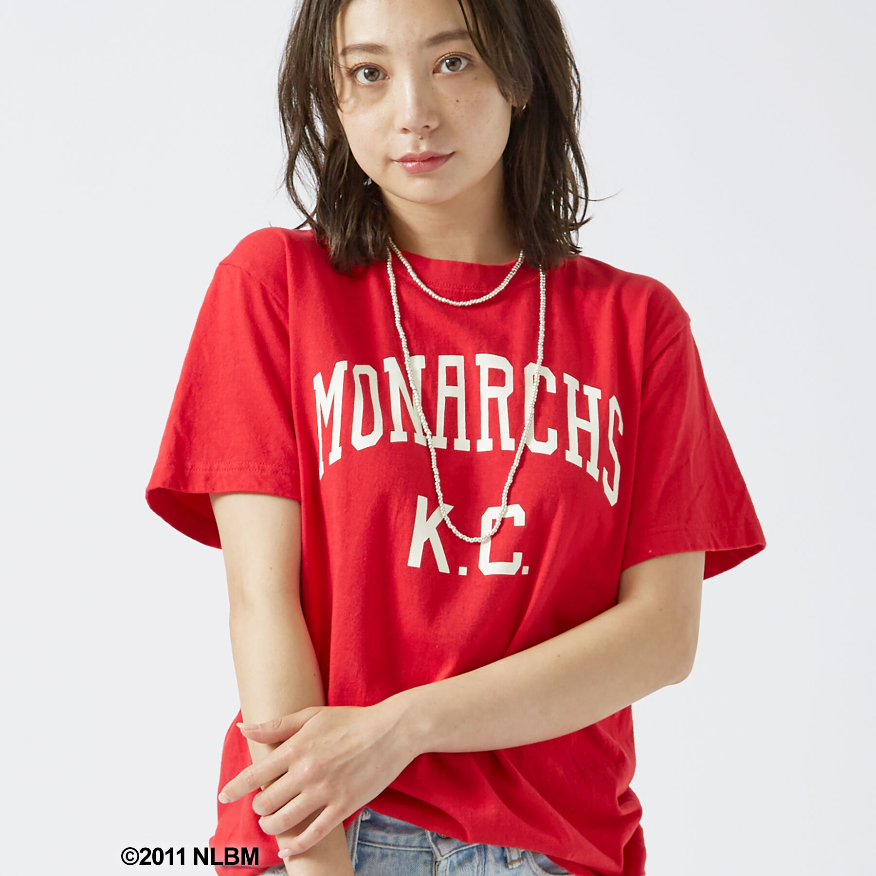 Rouge vif「【SCREEN STARS/スクリーンスターズ】ロゴTシャツ / ベースボールチ」|Tシャツ・カットソー|レッド