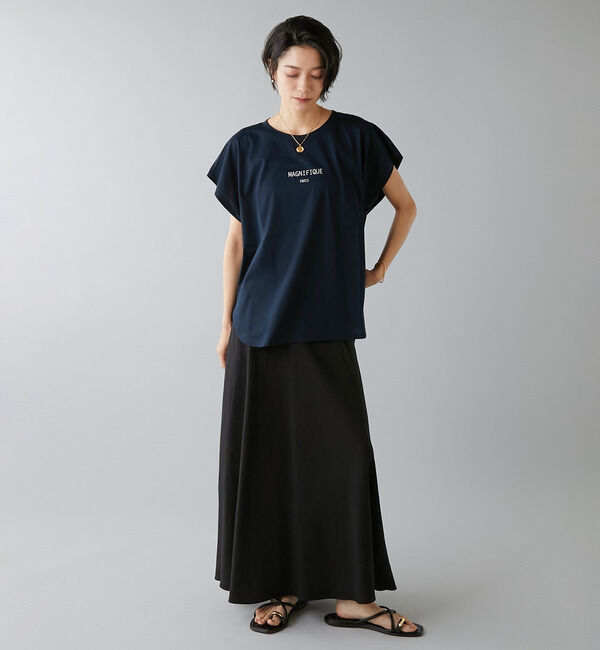 Liesse「フレンチスリーブプリントTシャツ」|Tシャツ・カットソー|