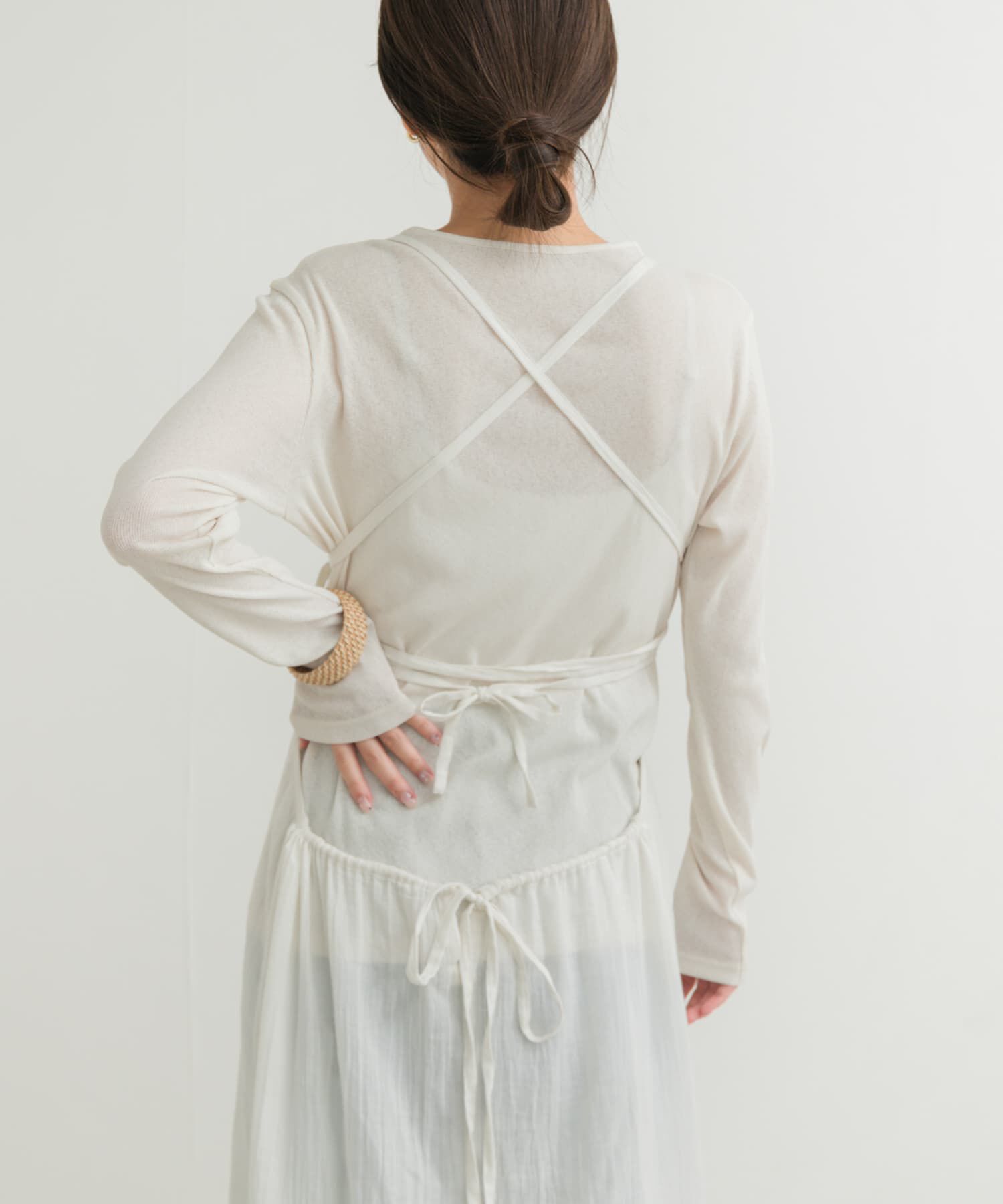 URBAN RESEARCH DOORS「『別注』olu&rsquo;ment&times;DOORS　コットンモス刺繍ワンピース」|ワンピース|