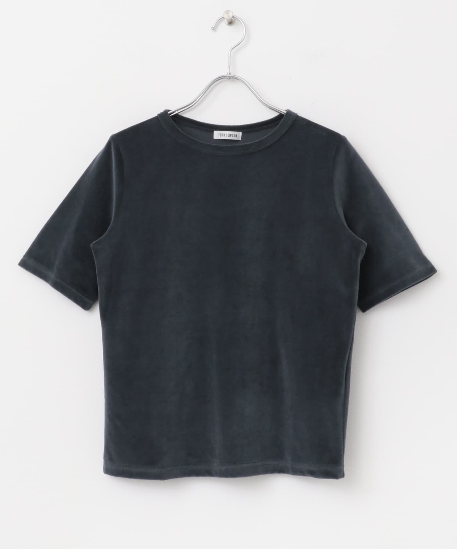 URBAN RESEARCH DOORS「FORK&SPOON　ベロアショートスリーブTシャツ」|Tシャツ・カットソー|