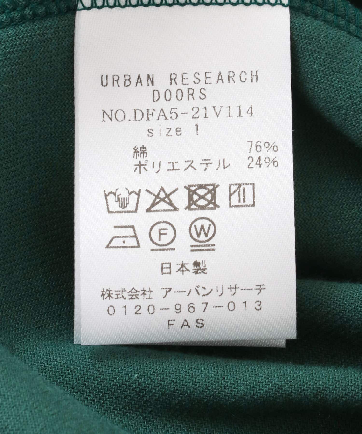 URBAN RESEARCH DOORS「FORK&SPOON　ベロアショートスリーブTシャツ」|Tシャツ・カットソー|