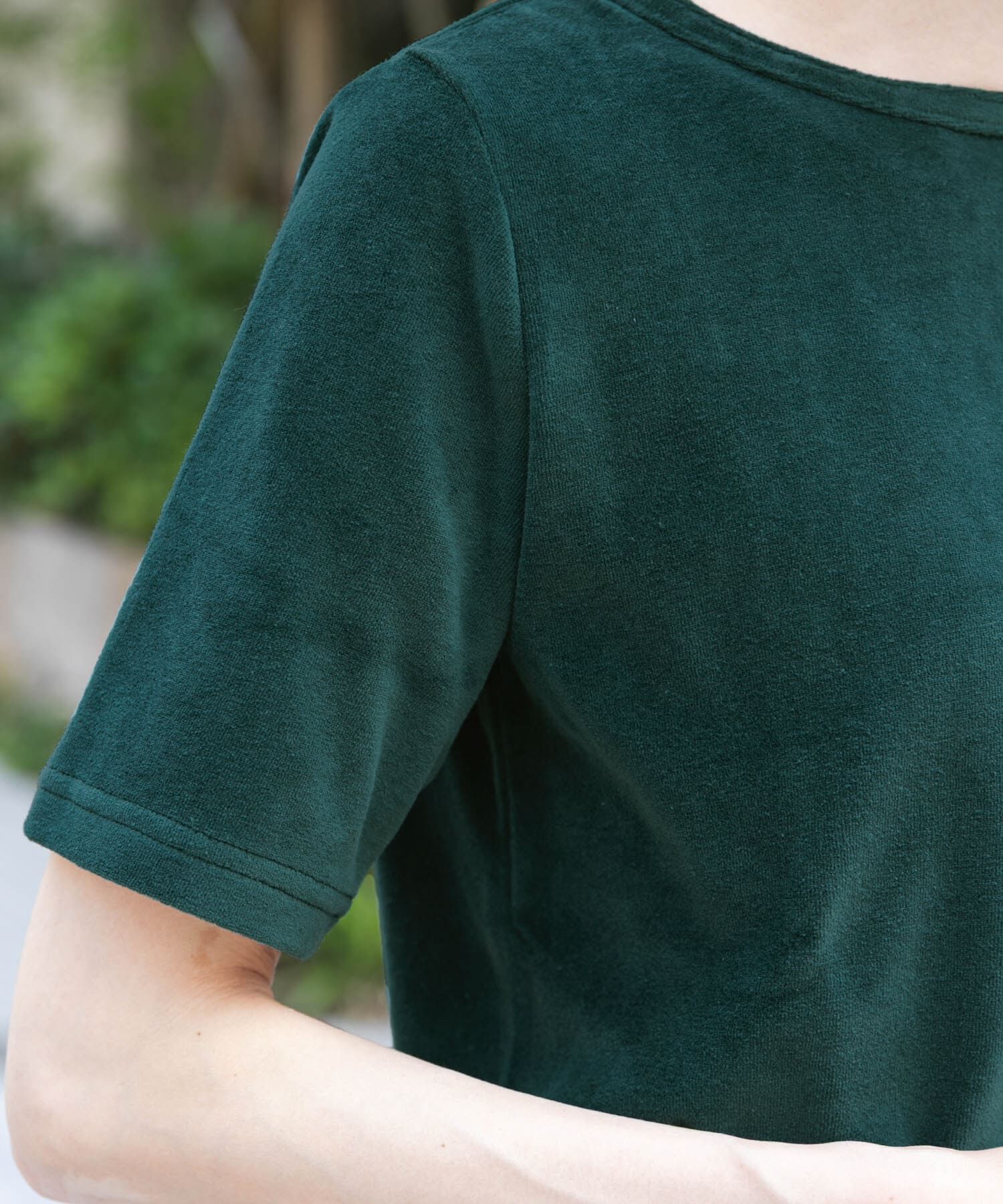 URBAN RESEARCH DOORS「FORK&SPOON　ベロアショートスリーブTシャツ」|Tシャツ・カットソー|