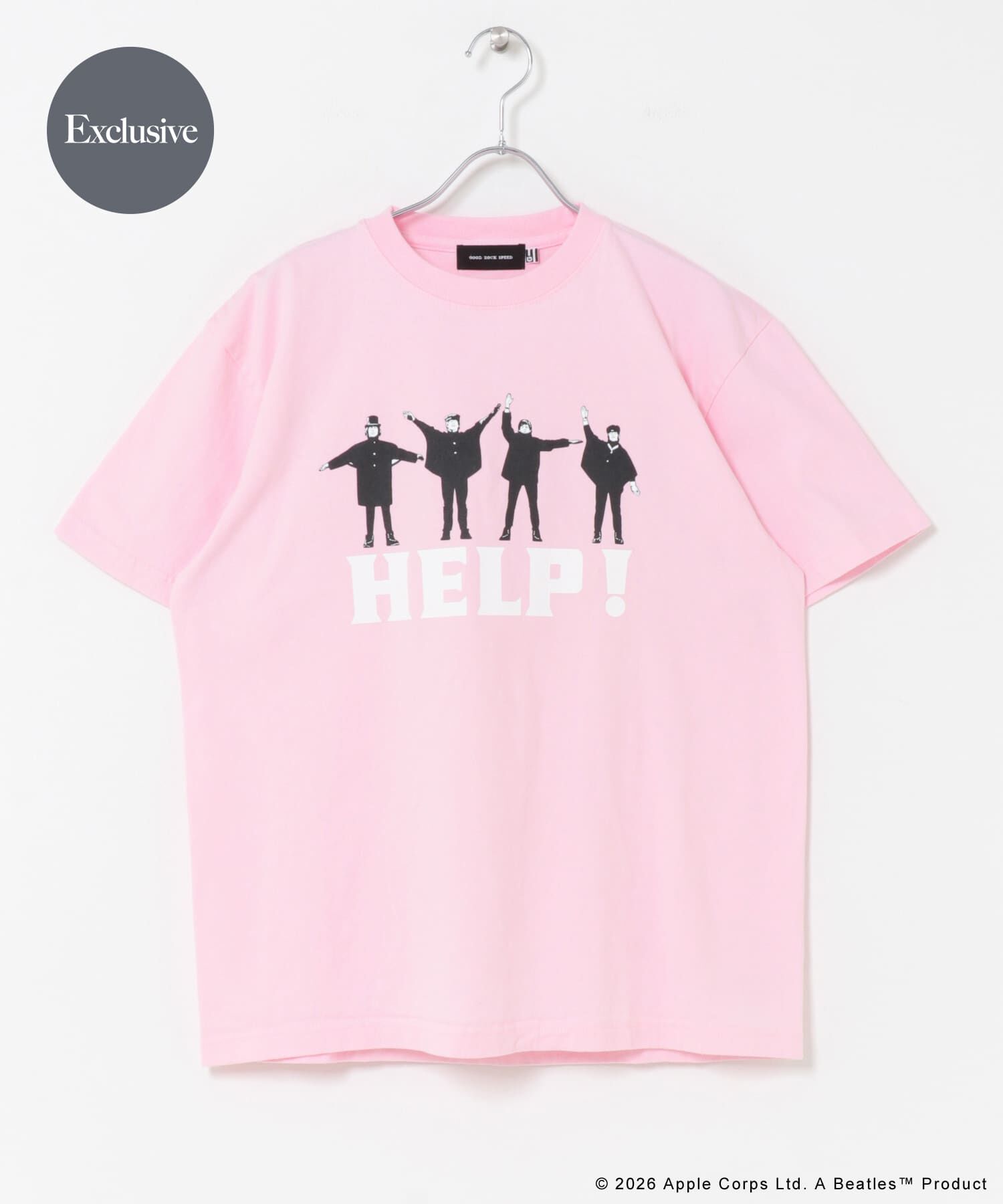 URBAN RESEARCH DOORS「『別注』GOOD ROCK SPEED&times;DOORS　BEATLES HELP」|Tシャツ・カットソー|ピンク系その他
