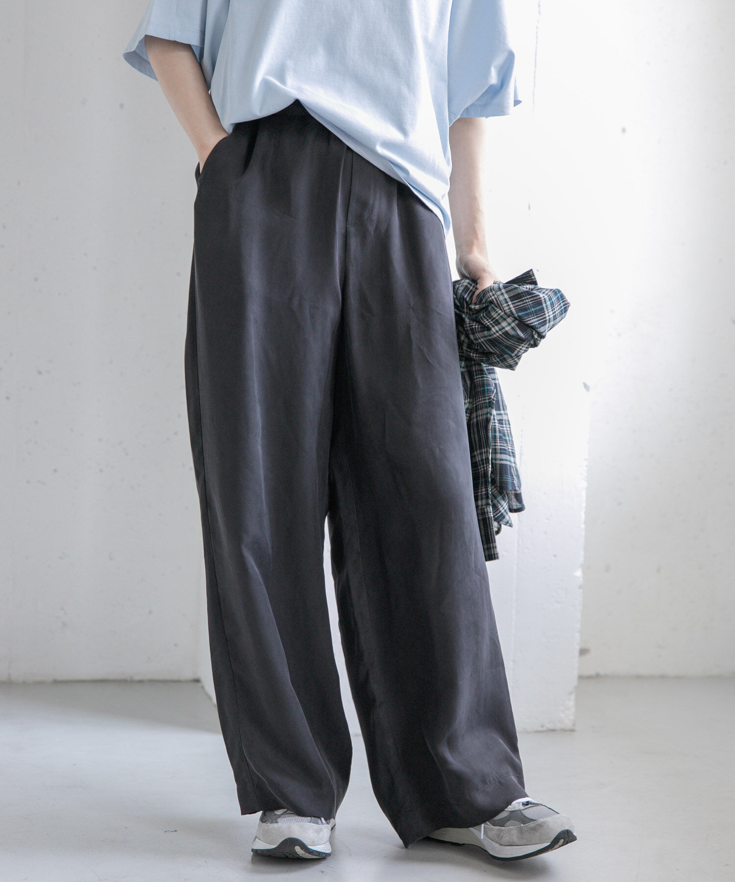 URBAN RESEARCH DOORS「FORK&SPOON　キュプライージーパンツ」|その他|ブラック