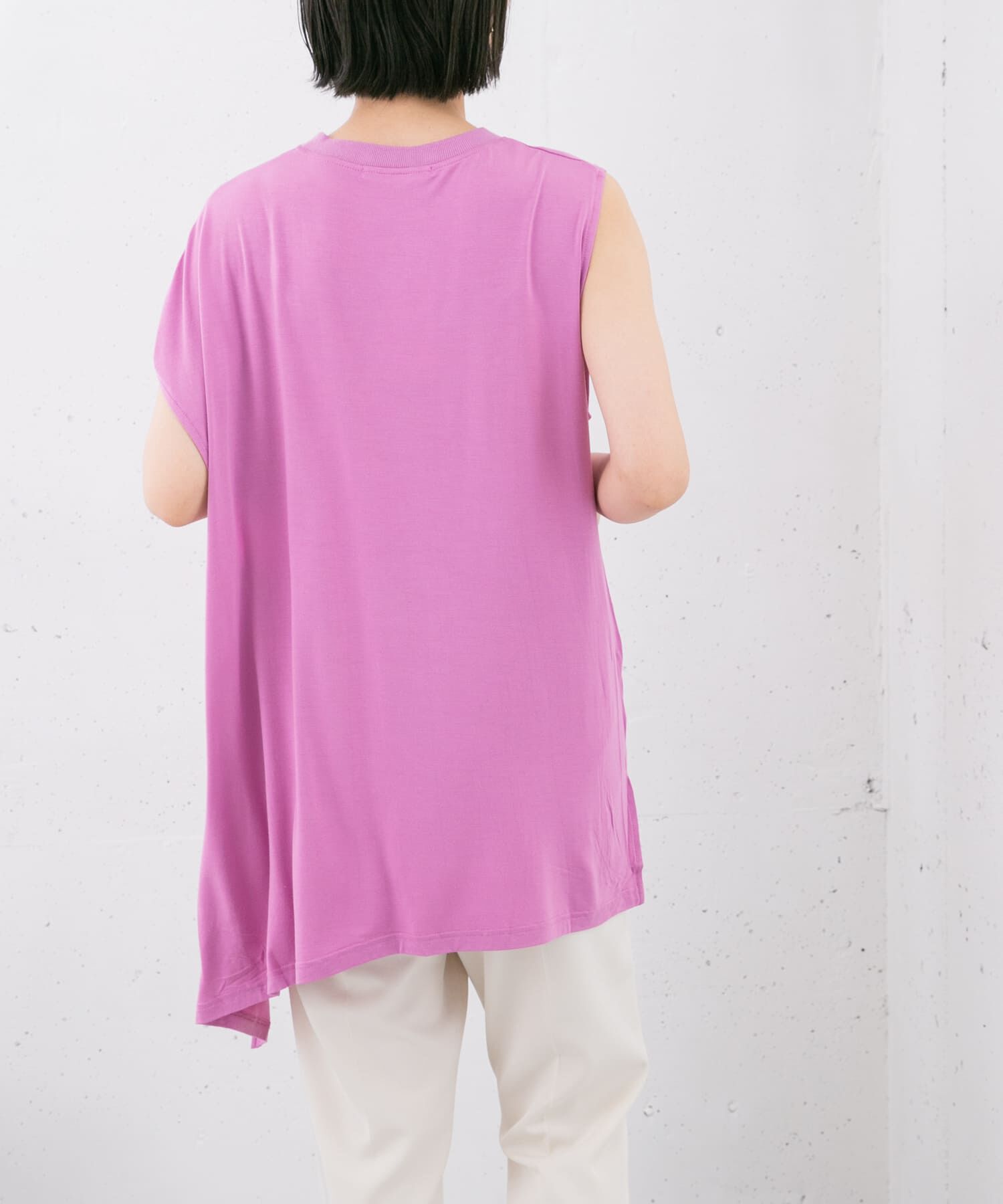  「アシンメトリーレーヨンカットソー」|Tシャツ・カットソー|