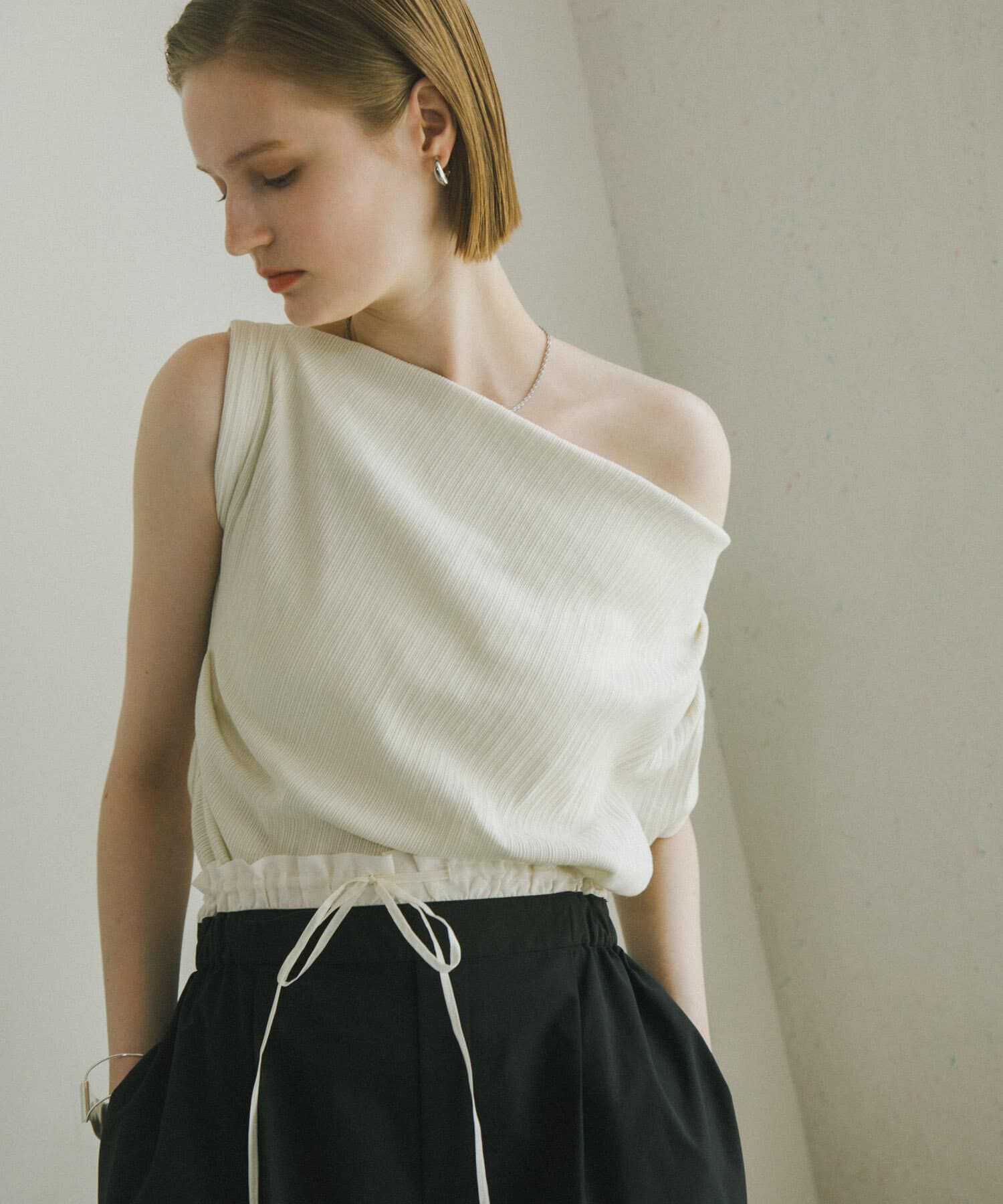 SENSE OF PLACE by URBAN RESEARCH「ランダムリブワンショルダーカットトップ」|Tシャツ・カットソー|