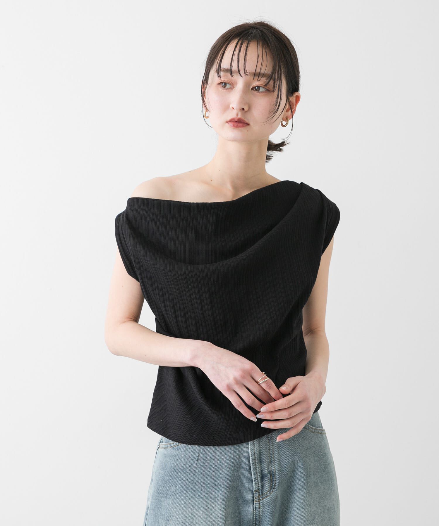 SENSE OF PLACE by URBAN RESEARCH「ランダムリブワンショルダーカットトップ」|Tシャツ・カットソー|