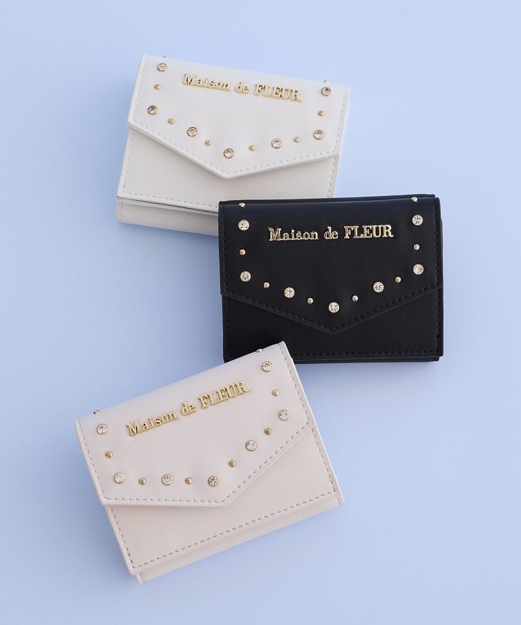 Maison de FLEUR「ビジュースタッズプチウォレット」|財布|