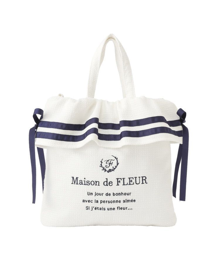 Maison de FLEUR「マリンダブルリボン2Wayトートバッグ」|トートバッグ|