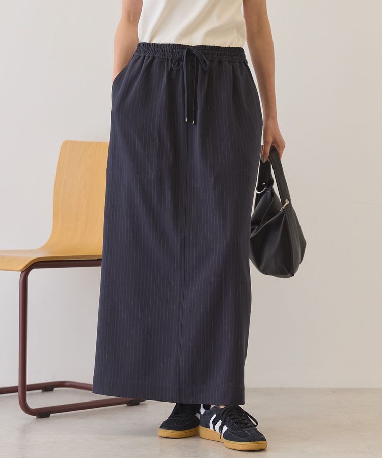 AMERICAN HOLIC「【イージーケア】ベイカータイトスカート」|タイト|Stripe Navy