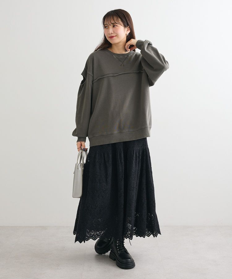 Green Parks「・DOUBLE FLAGS カットオフピグメントスウェット」|Tシャツ・カットソー|