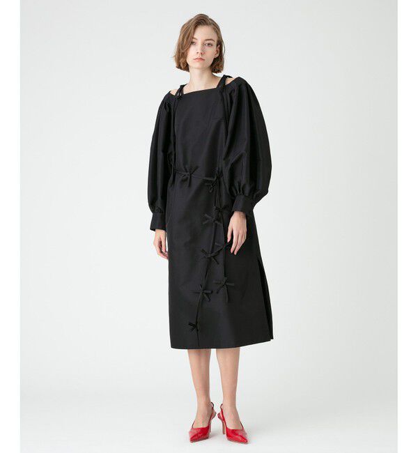 LOULOU WILLOUGHBY「【LOULOU WILLOUGHBY】メモリーツイルリボンワンピース」|ワンピース|