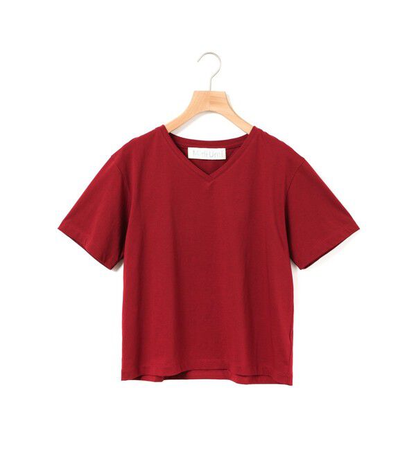 MidiUmi「MidiUmi Vネックプルオーバー」|Tシャツ・カットソー|レッド