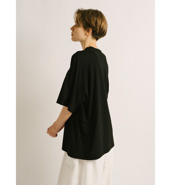 mizuiro ind「mizuiro ind ギャザースリーブワイドTシャツ」|Tシャツ・カットソー|