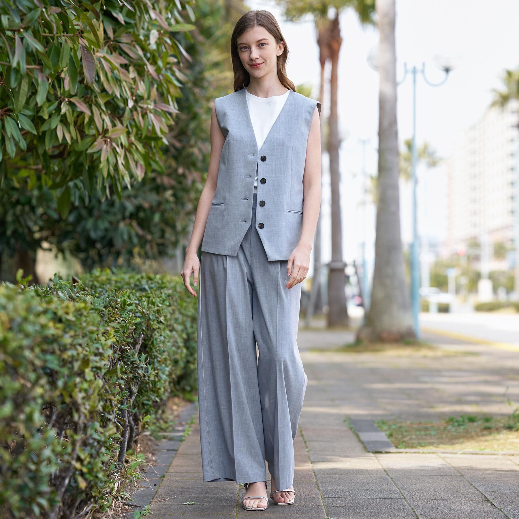 DRESSTERIOR「【セットアップ可/ウォッシャブル】ストライプ2WAYストレッチ サイドラインパンツ」|その他|