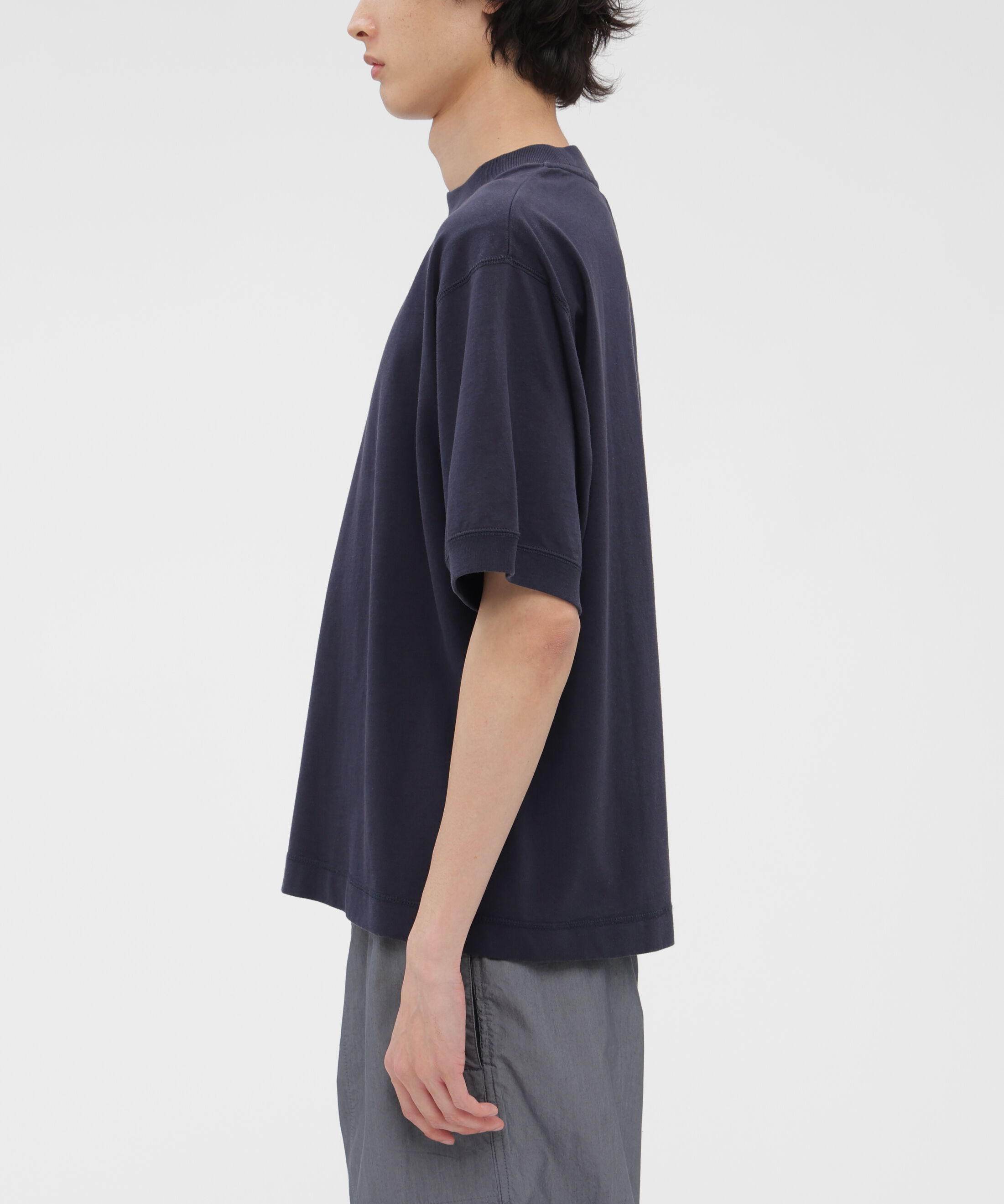 MHL.「GARMENT DYED TOUGH COTTON LINEN JERSEY TOP」|Tシャツ・カットソー|