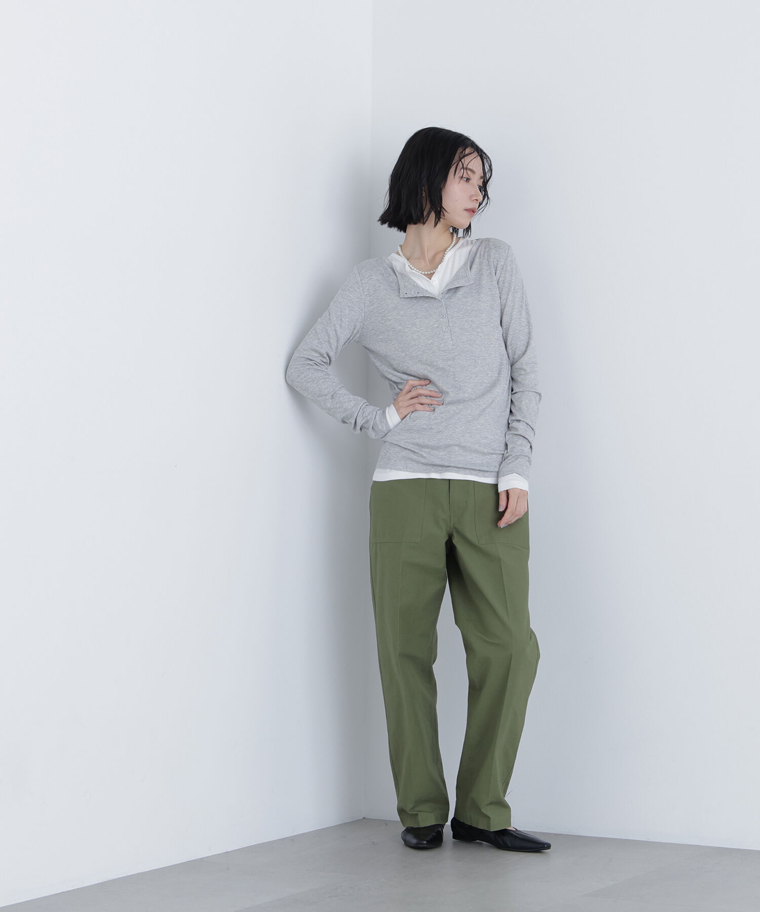 「〈N.〉ヘンリーネックカットソー」|Tシャツ・カットソー|