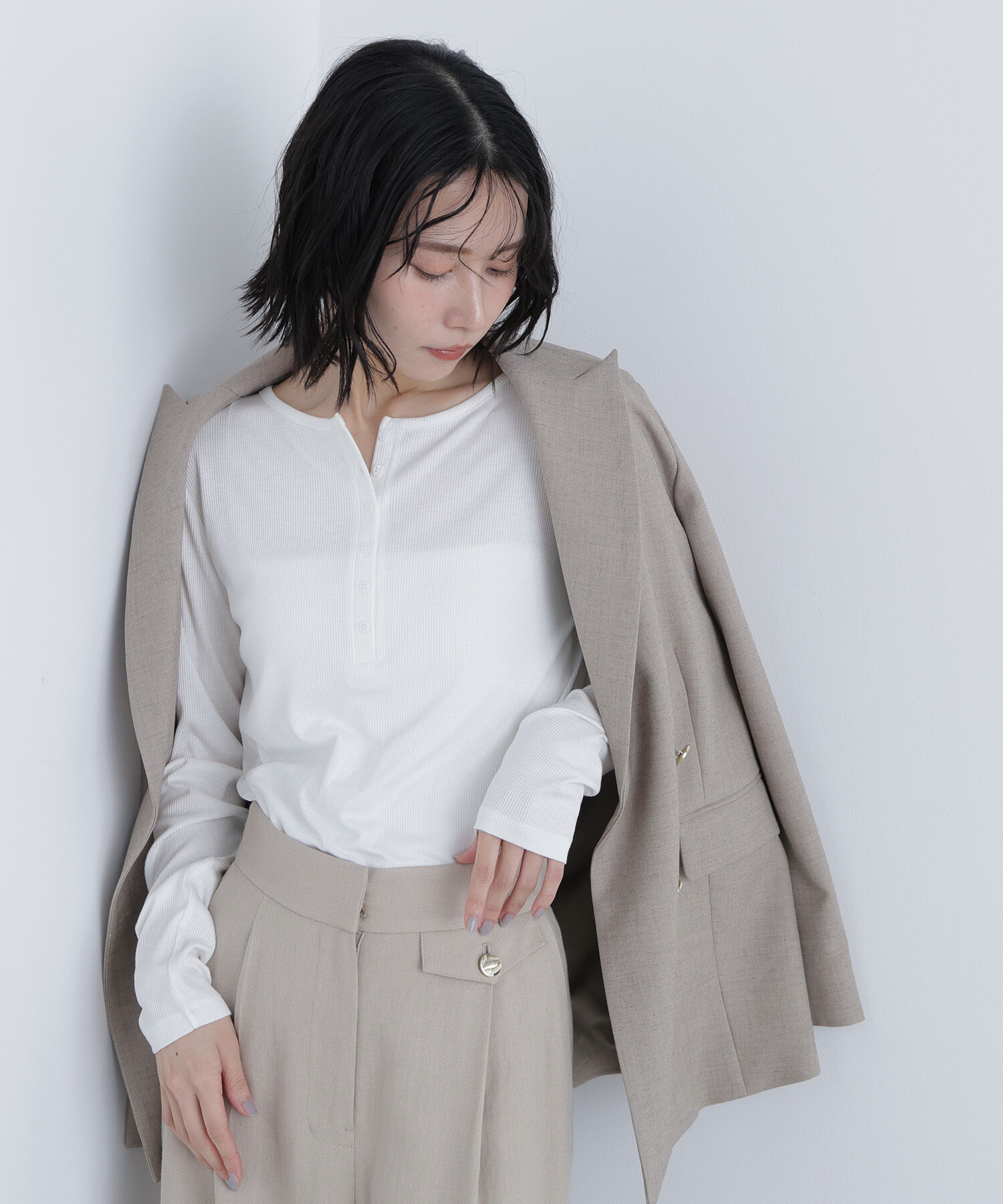  「〈N.〉ヘンリーネックカットソー」|Tシャツ・カットソー|