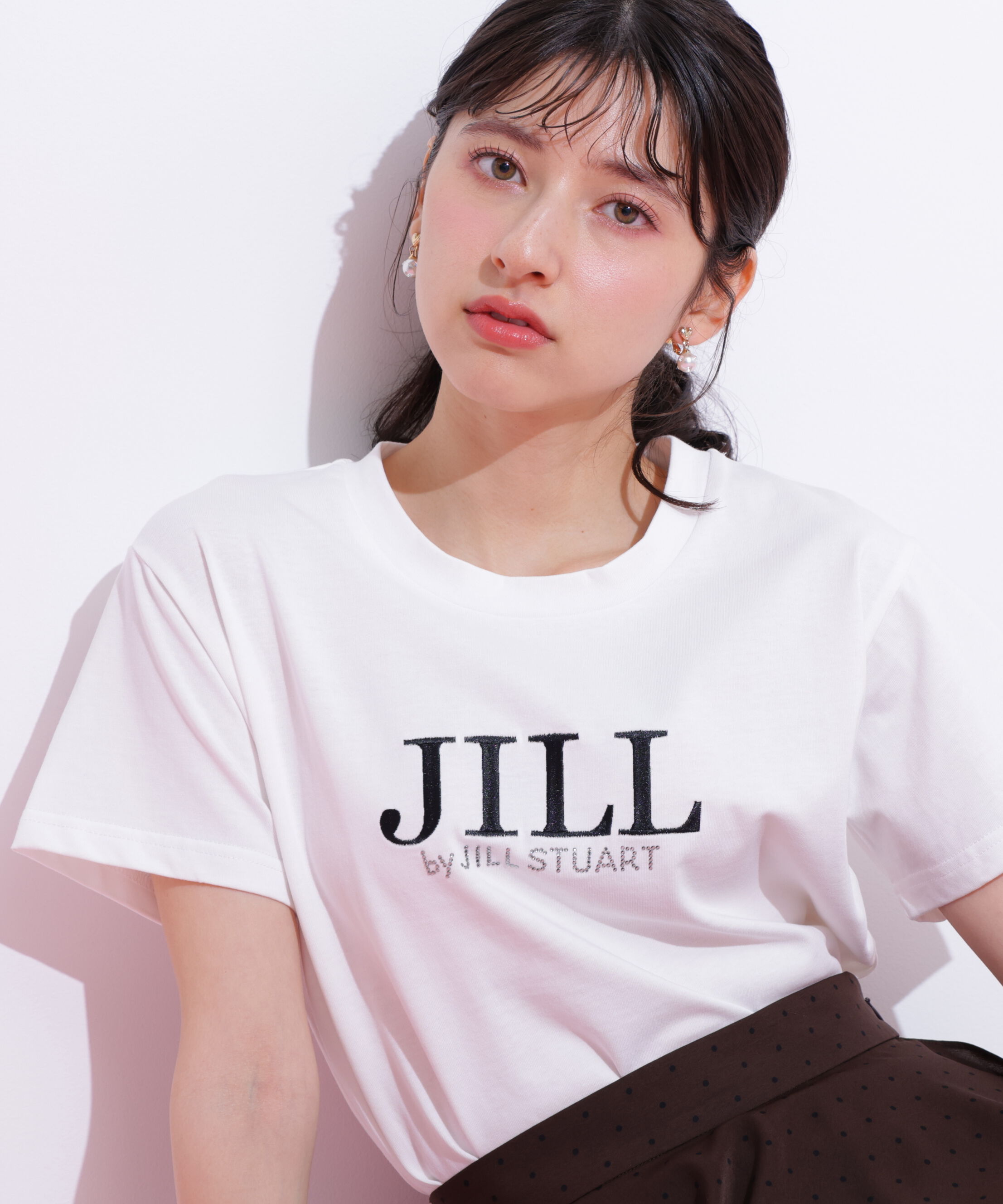  「オーガニックコットン刺繍＆ホットフィットロゴTシャツ」|Tシャツ・カットソー|