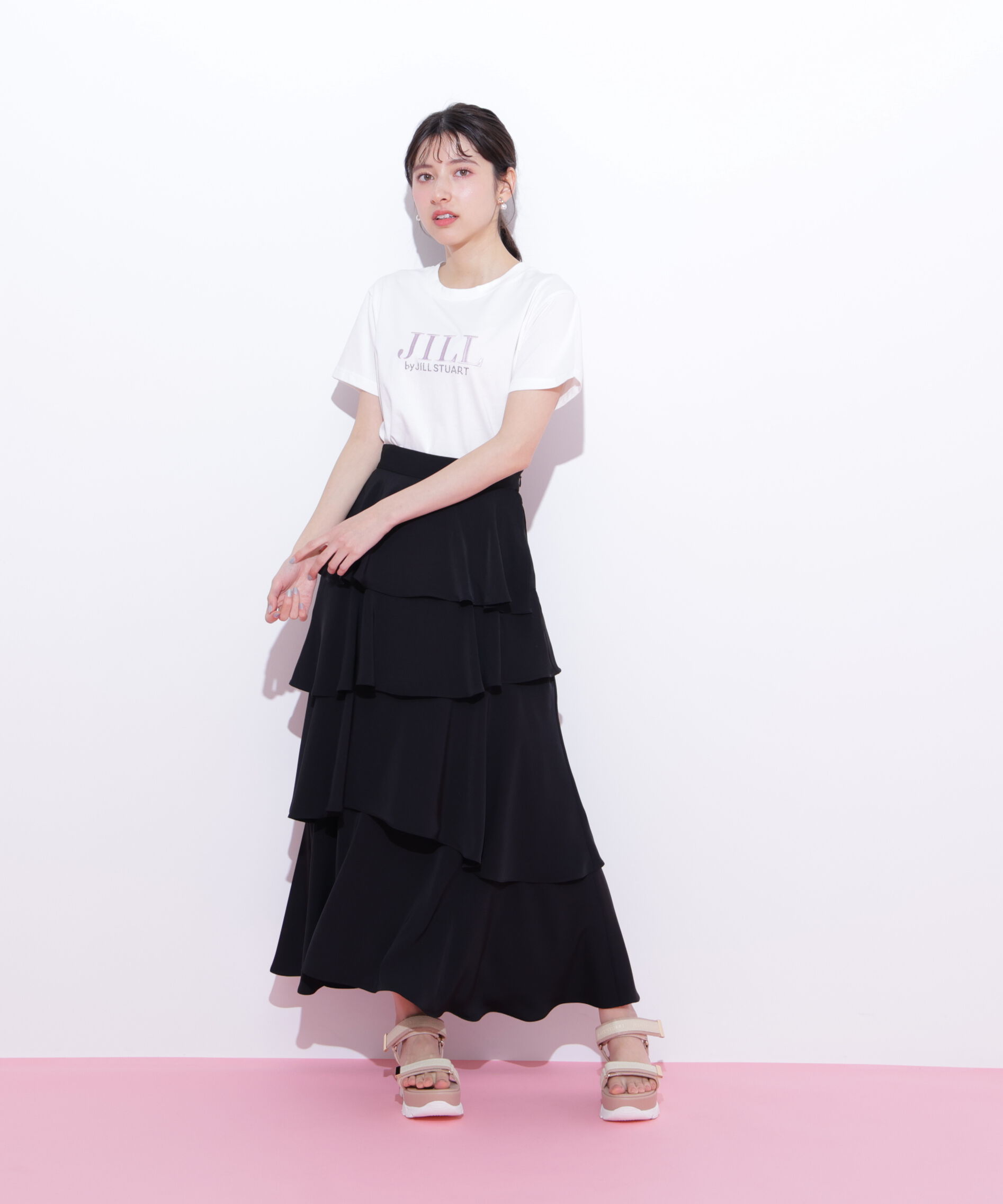  「オーガニックコットン刺繍＆ホットフィットロゴTシャツ」|Tシャツ・カットソー|