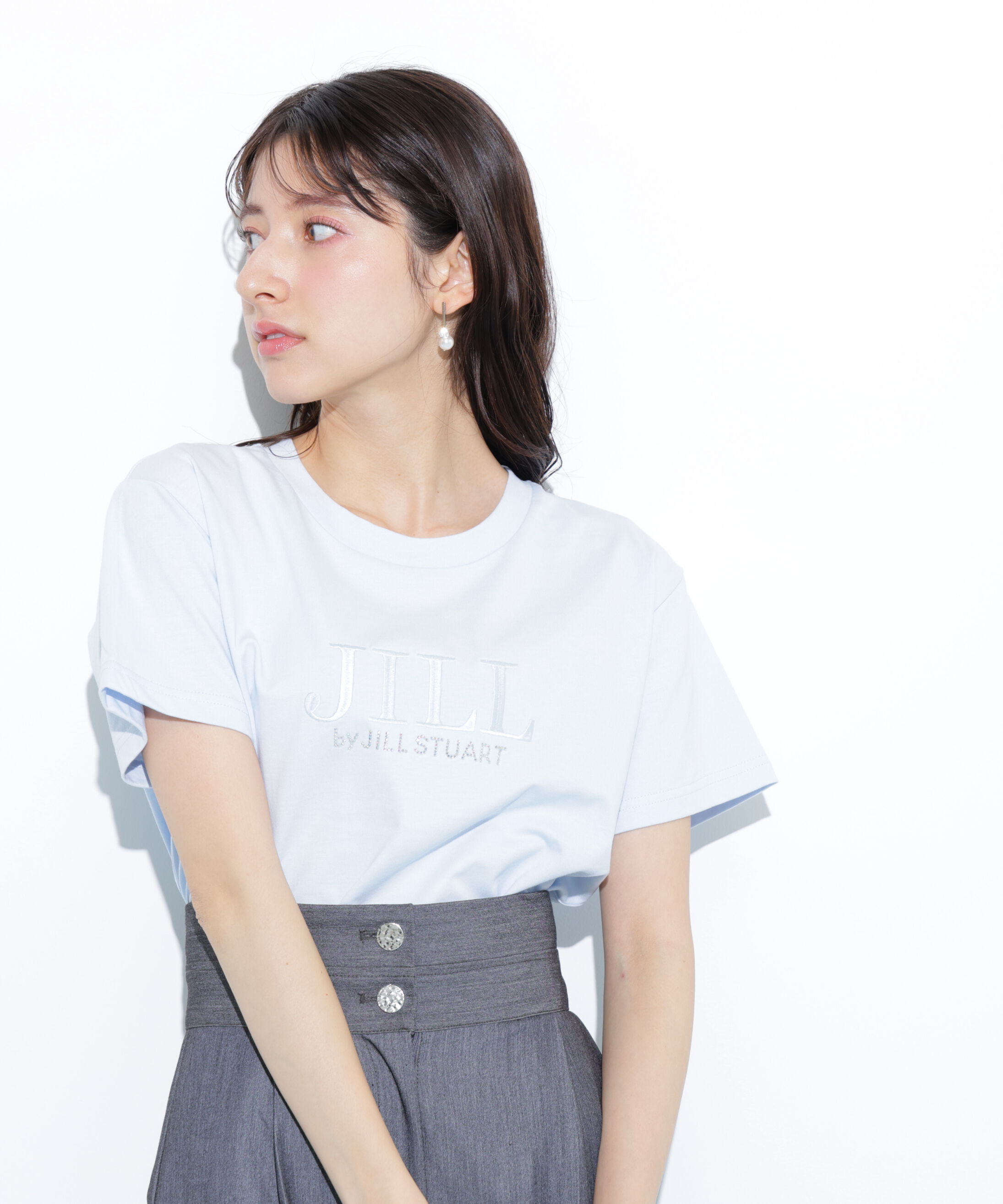  「オーガニックコットン刺繍＆ホットフィットロゴTシャツ」|Tシャツ・カットソー|