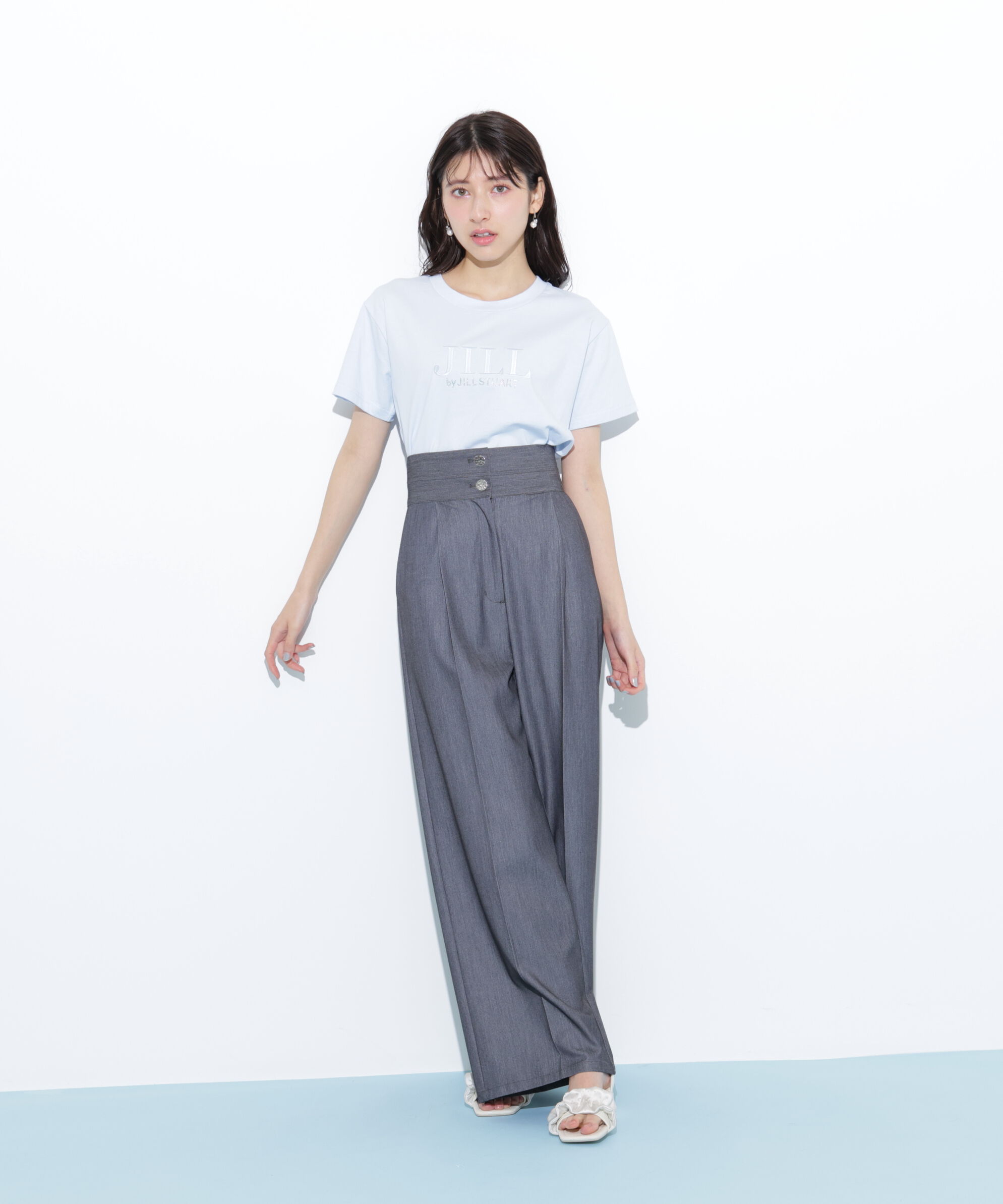  「オーガニックコットン刺繍＆ホットフィットロゴTシャツ」|Tシャツ・カットソー|