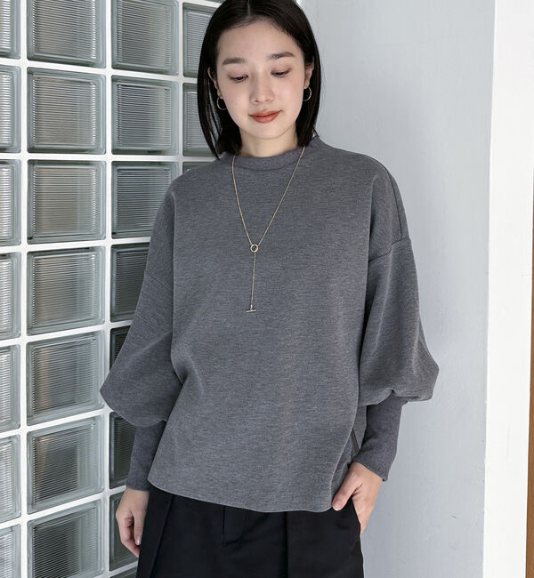 Doux archives「袖ボリュームプルオーバー／」|Tシャツ・カットソー|CHARCOAL GRAY