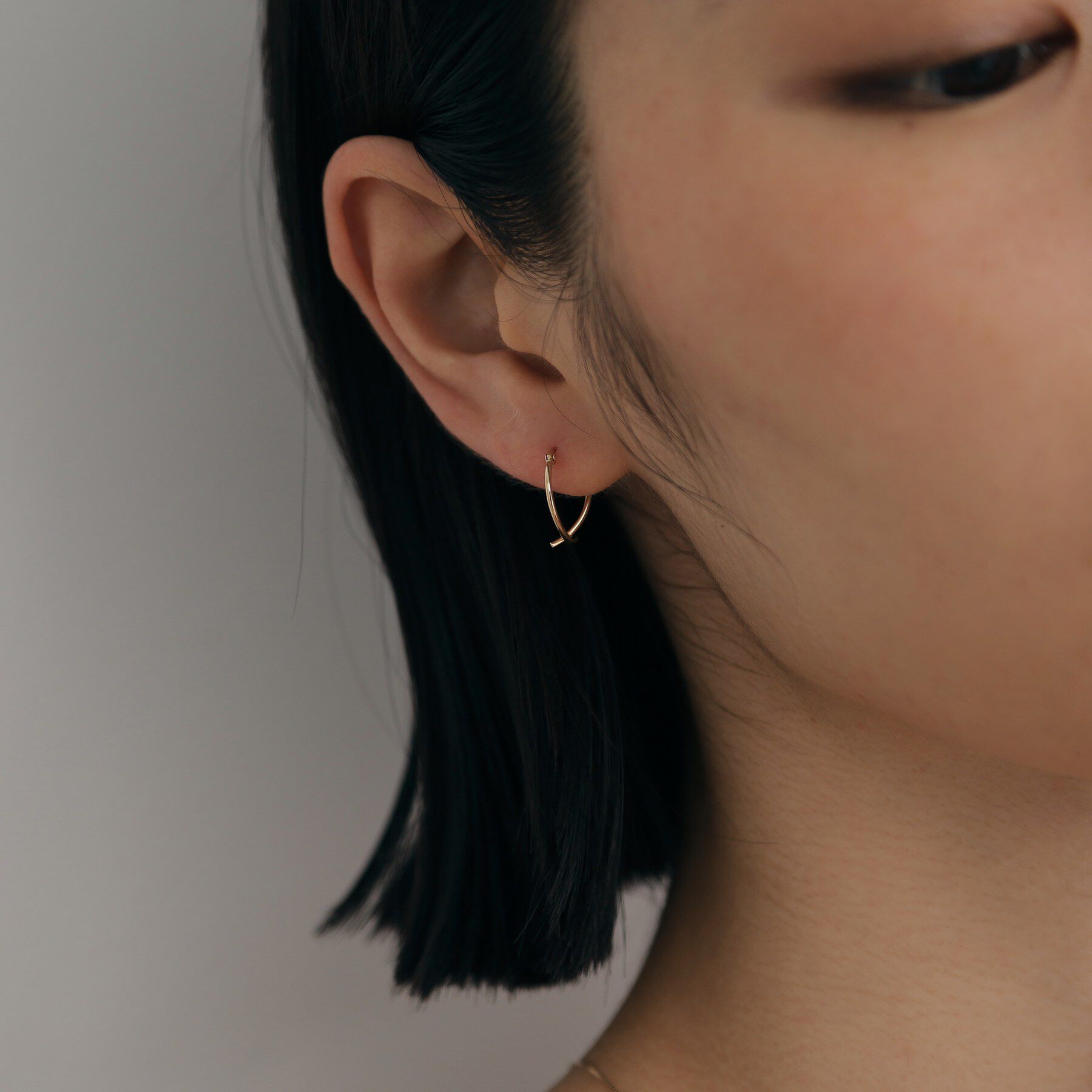 COCOSHNIK ONKITSCH「K10パイプクロスピアス」|ピアス|