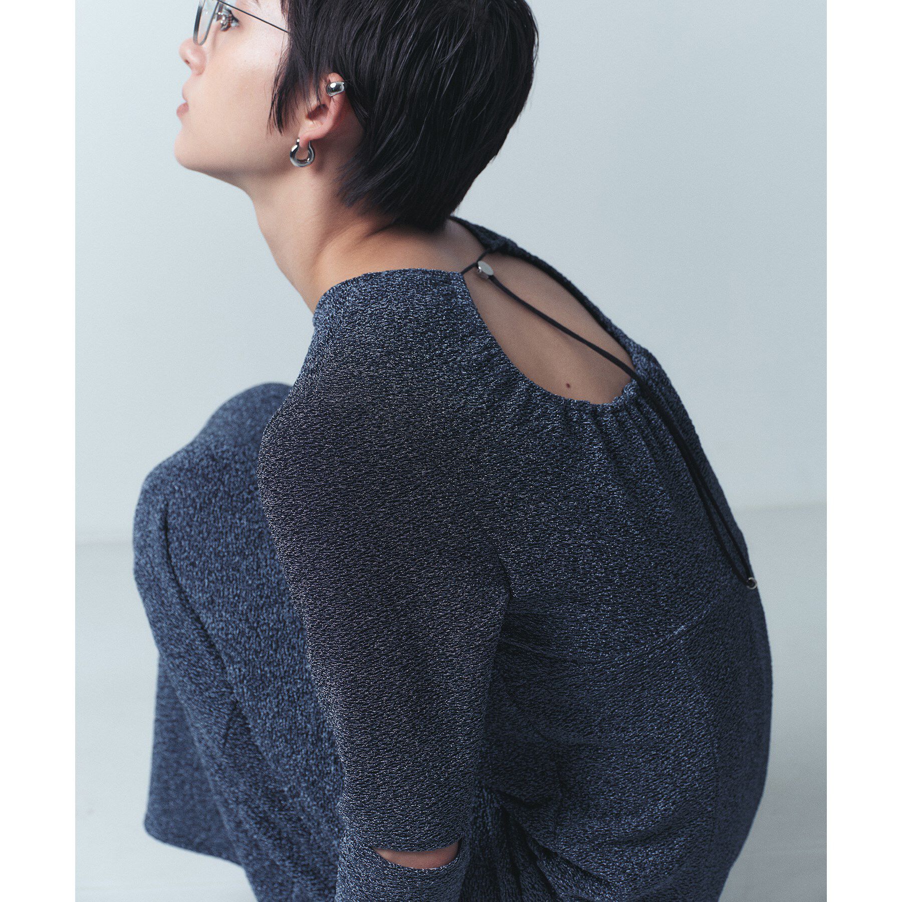 CODE A「open back lame dress」|ワンピース|