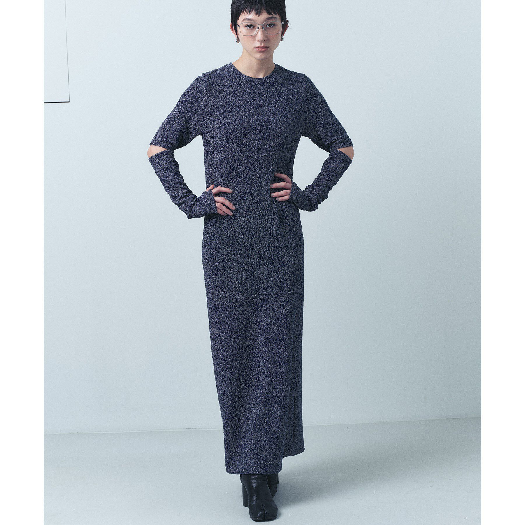 CODE A「open back lame dress」|ワンピース|